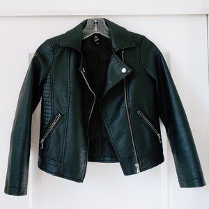 Art Class Black Moto Jacket Girls Size 7/8